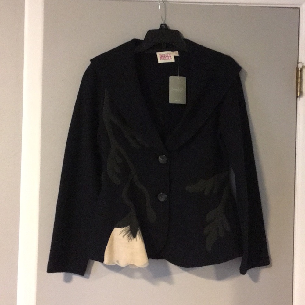 Rosie Neira Anthropologie Wool Sweater Jacket M